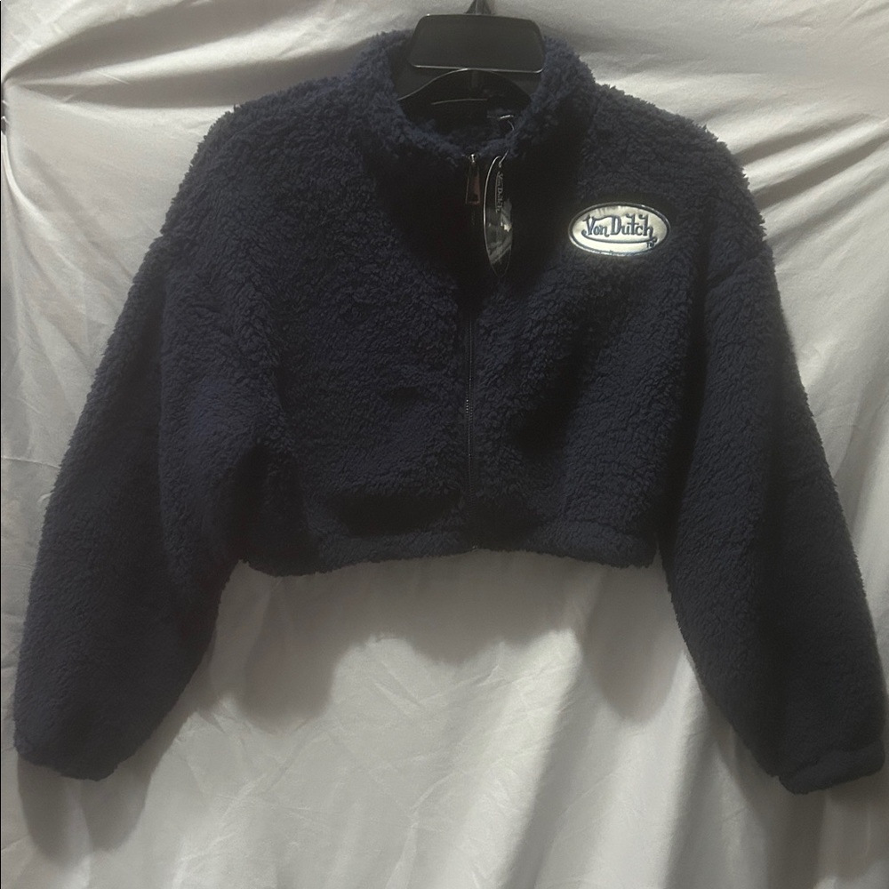 Von Dutch Dark Blue Fleece Jacket